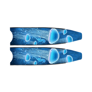 Лопасти Leaderfins Pure Carbon Meduse Limited Edition белая отбортовка, 80 см, 20 градусов