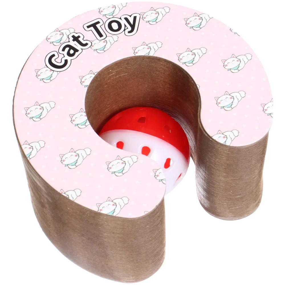 Когтеточка - трансформер с шариком для кошек «МУРРРЛЫКА», радуга, 6 трансформаций, 11*24см