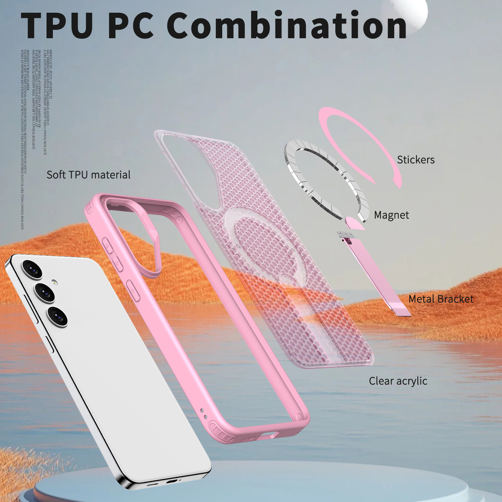 Прозрачный чехол Mesh Pro Magnetic Case для Samsung Galaxy S25+