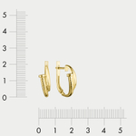 Серьги для женщин из желтого золота 585 пробы без вставки (арт. 92118)