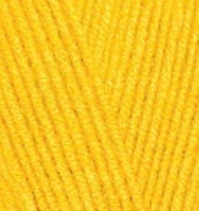 ALIZE "LANAGOLD FINE", 49% Шерсть, 51% Акрил, 100 гр, 390 м, 216 жёлтый