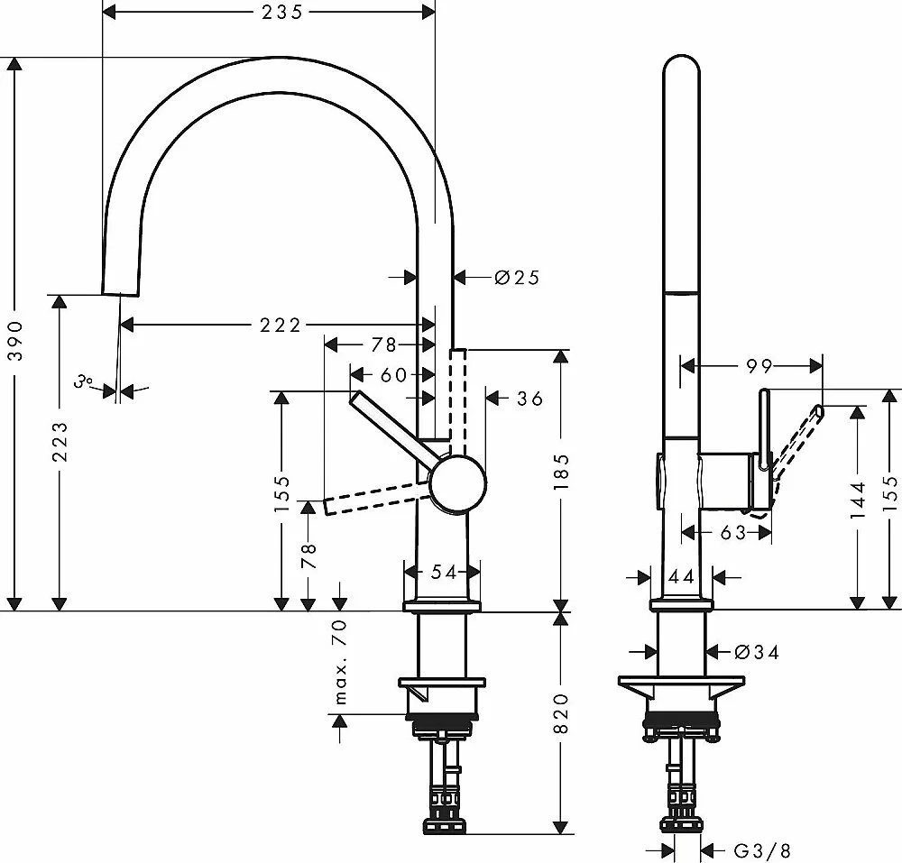 Смеситель для кухни Hansgrohe Talis M54 220 72804670