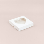 Коробка для пряников с окном сердце 155*155*35 мм