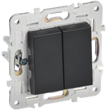 SKANDY Выключатель 2-клавишный перекрестный 10А SK-V06Bl черный IEK