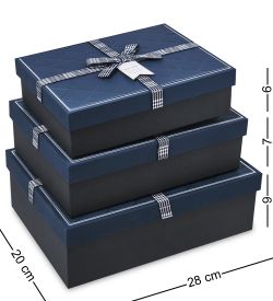 WF-171-A Набор коробок из 3 шт, синий/черный