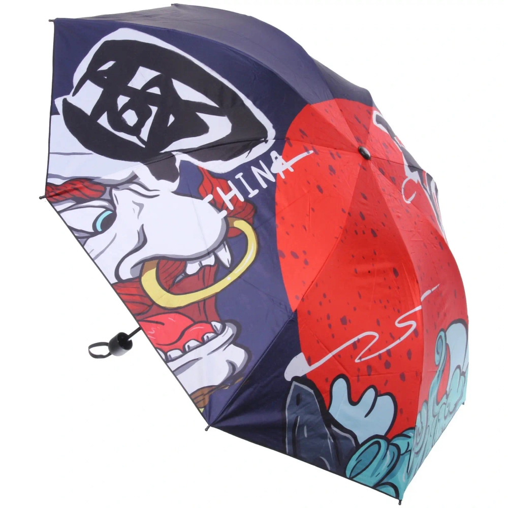 Зонт механический ветроустойчивый, матовая ручка «BESTzontik - Panda», цвет как на фото, длина 25см, d-110см