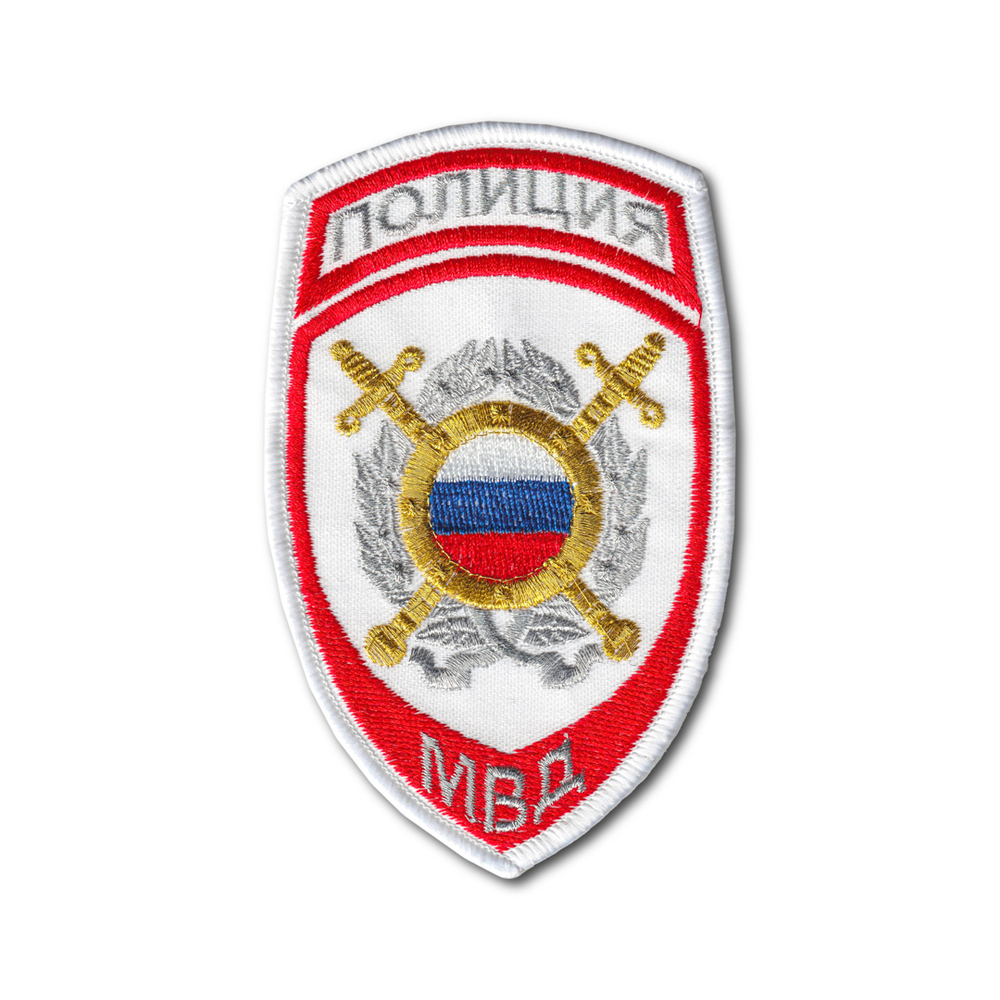 Нашивка ( Шеврон ) На Рукав Полиция ООП МВД Белая | ATRIBUTICASTORE.RU