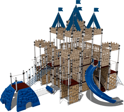 Детский городок Зазеркалье (пластик голубой)