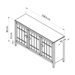 Белый деревянный комод Карлос 3 двери, 160х45х90