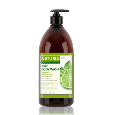 [NATURIA] Гель для душа МЯТА/ЛАЙМ Pure Body Wash (Wild Mint & Lime), 750 мл