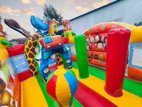 Коммерческий надувной батут «Сафари-экскурсия 3»,  4x3.5x2,5 м