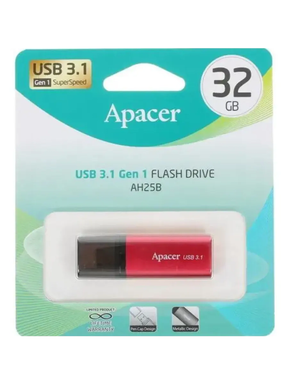 Память USB Flash 32 ГБ AH25 AP32GAH25BR-1 RED