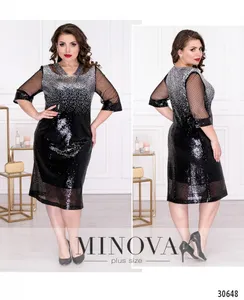 Платье 346-2-черный Minova