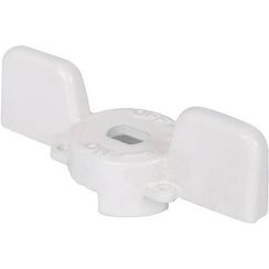 Ручка для шарового крана STOUT 1"-1"1/4 бабочка белая 32862