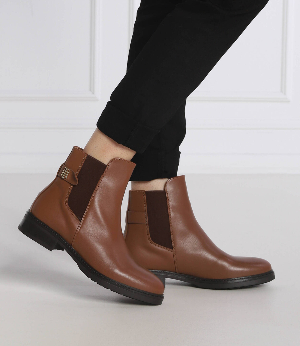 Кожаные челси Tommy Hilfiger - янтарный(FW0FW06749)