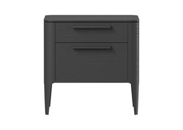 Тумба прикроватная Type oak 2 ящика ширина 50 см (черный)