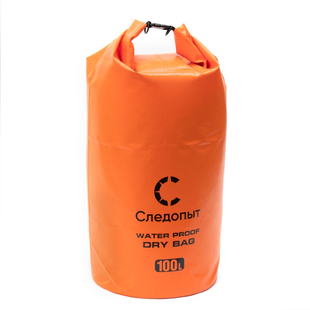Гермомешок &quot;СЛЕДОПЫТ - Dry Bag&quot; без лямок, 100 л,ПВХ, цв. оранжевый/20/