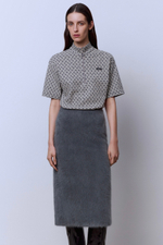 Юбка из ангоры с разрезом