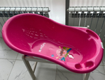 Ванна детская 86 см со сливом "Монстры" розовый