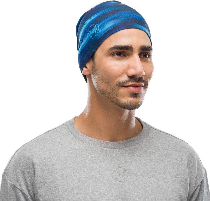 Двухслойная полиэстровая шапка Buff Hat reversible polyester Shading Blue Фото 2