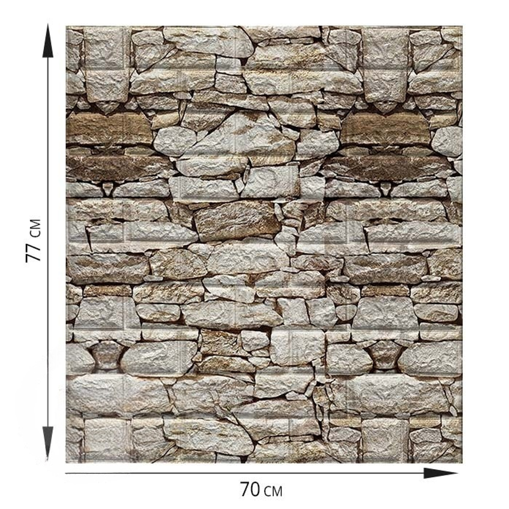 Самоклеящаяся мягкая панель ПВХ Прага 770х700х3 мм