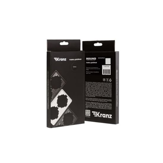 Рамка ROUND 2-постовая оникс KRANZ