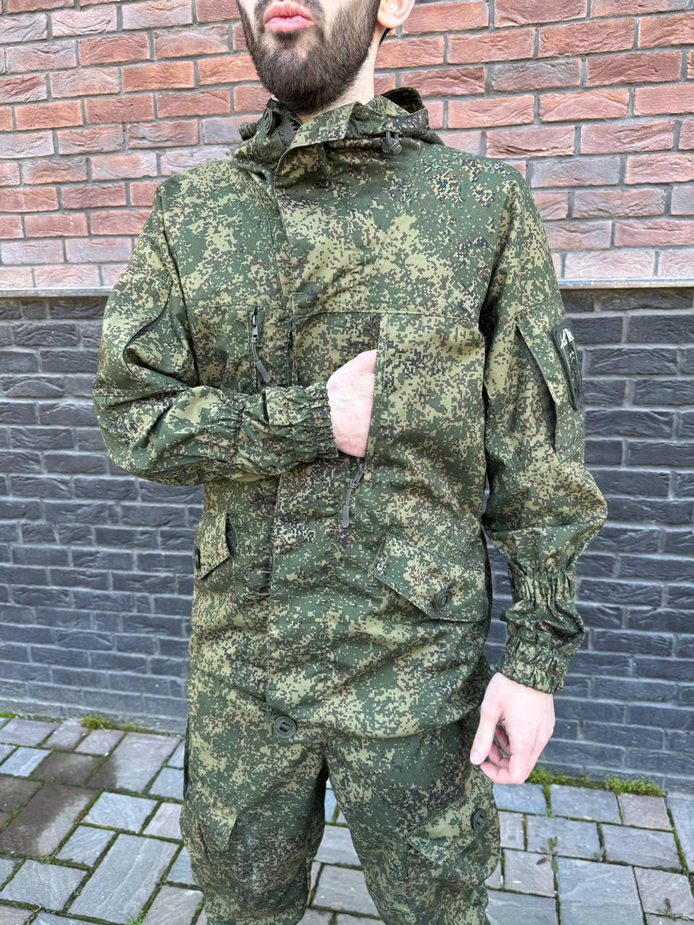 Костюм горка 6 весна-лето/зеленая цифра/панацея