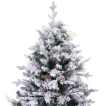 Елка «Заснеженная принцесса» 180 см, ПВХ, леска, резина с белым напылением (838 веток)