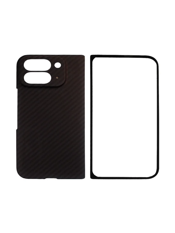 Карбоновый чехол для Google Pixel 10 Pro Fold черная полоска (Black)