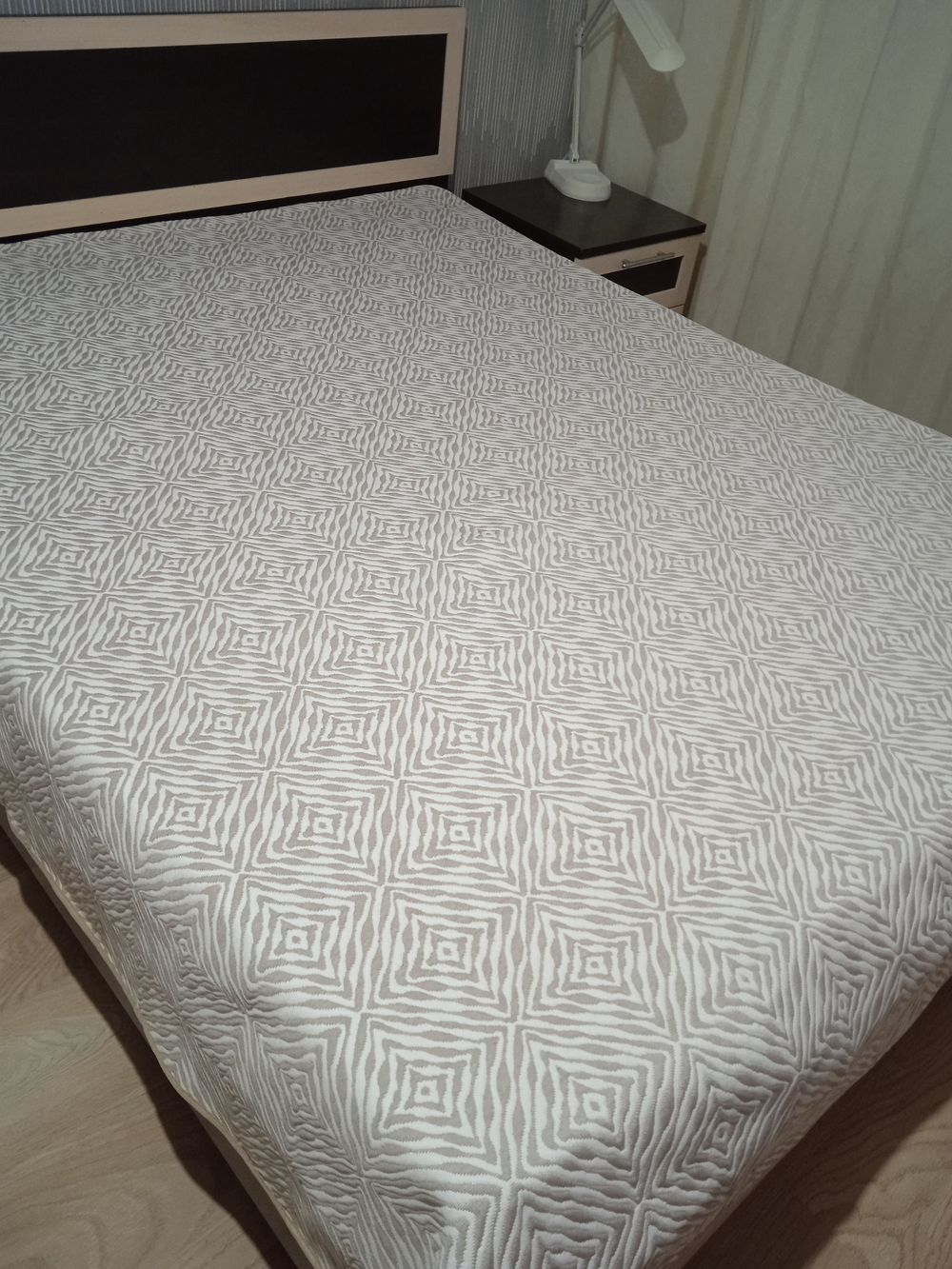 Покрывало жаккардовое двухстороннее Нежность 487-16 беж,белый 1,5 (150х200)