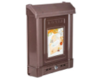 Ящик почтовый с замком декор (коричневый)