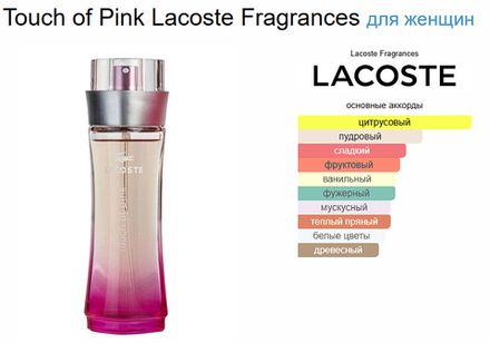 Touch of Pink Lacoste Fragrances 90 ml (duty free парфюмерия)