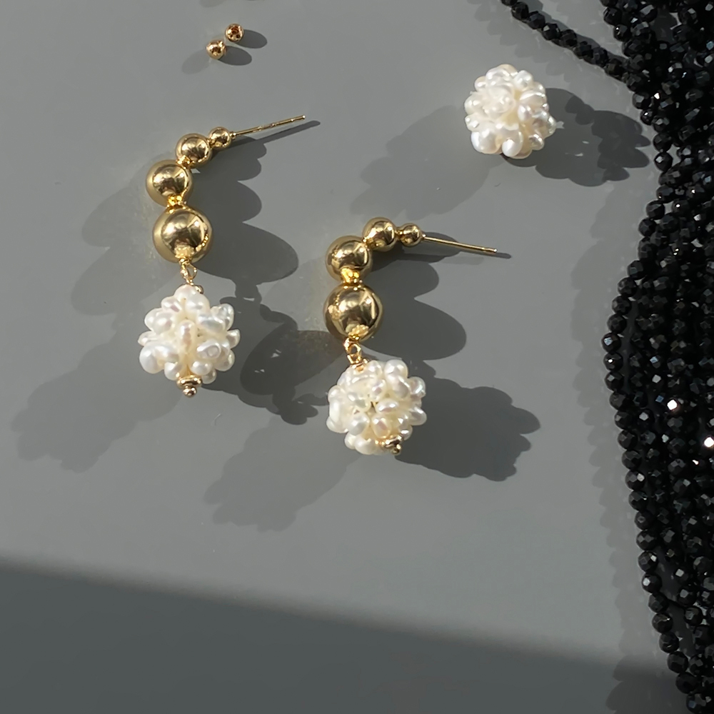 Барашки 15мм из культивированного Baby жемчуга 2,5*3,5мм