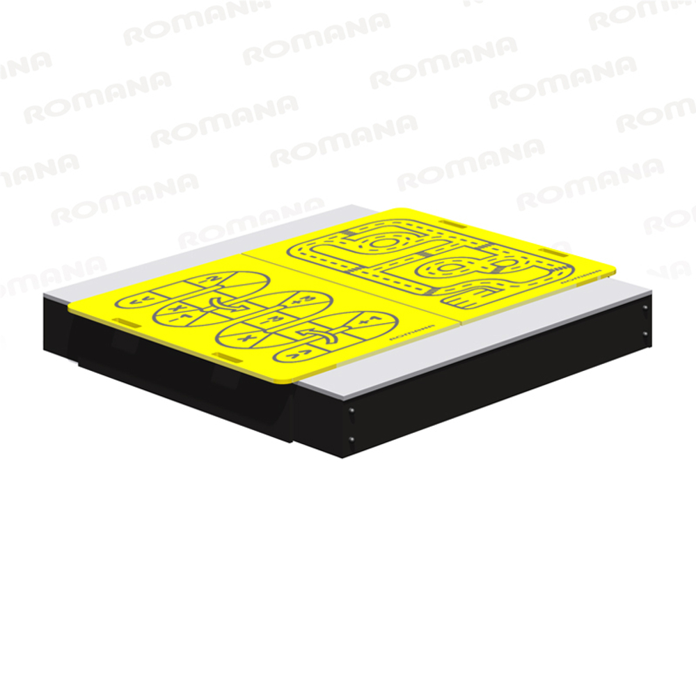 Песочница с раздвижными крышками + принты "дорога", "игра-ходилка" Romana 109.35.00