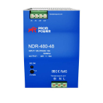 Источник питания NDR-480-48, на выходе 48 В DC, 10 А, 480 Вт. Входное 85-264 В AC (120-370 В DC)