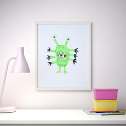 IKEA FISKBO  (ИКЕА ФИСКБО)  -  Рамка, белая, 40x50 см