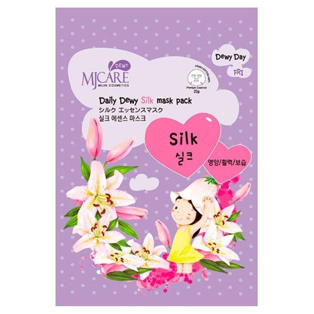 Тканевая маска с аминокислотами шелка MJ CARE Daily Dewy Silk Mask Pack