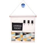 Карман настенный подвесной 3 отделения «ИДЕЯДОМА», принт черный, 30*34см (лейбл Селфи)