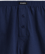 Мужские трусы боксеры Atlantic, набор из 2 шт., хлопок, кобальт + тёмно-голубые, 2MBX-079