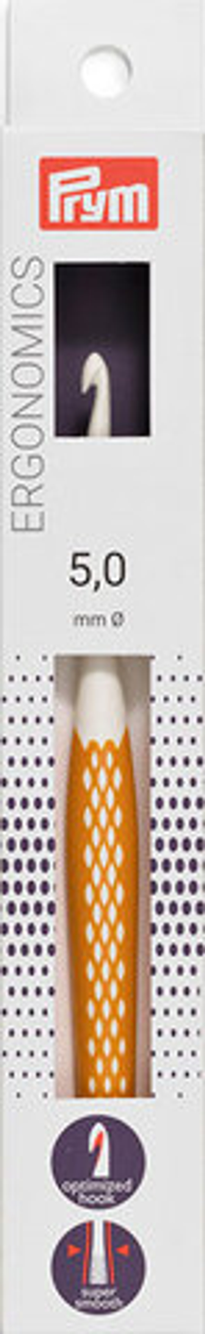 Крючок для вязания "Ergonomics" 5мм/16см, Prym, 218487