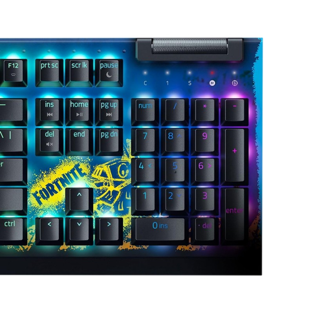 Клавиатура Razer BlackWidow V4 X (Yellow Switch), Fortnite Edition - US Layout