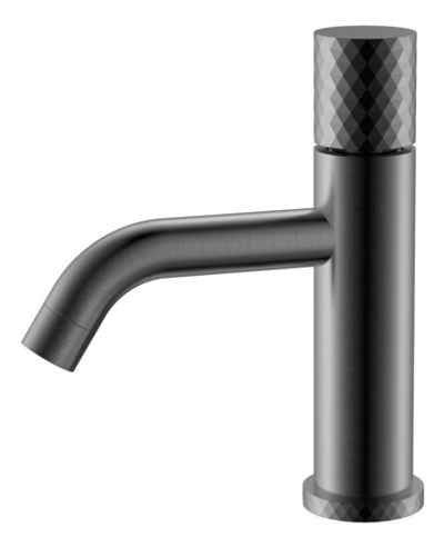 Смеситель STICK для умыв. низ. Gun Metal низкий с ручкой DIAMOND