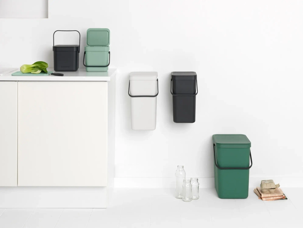 Brabantia Корзина для мусора Sort & Go 3 л Jade Green