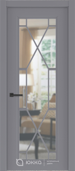 Двери межкомнатные ЮККА Шарм 4 Триплекс 2*2 прозрачный