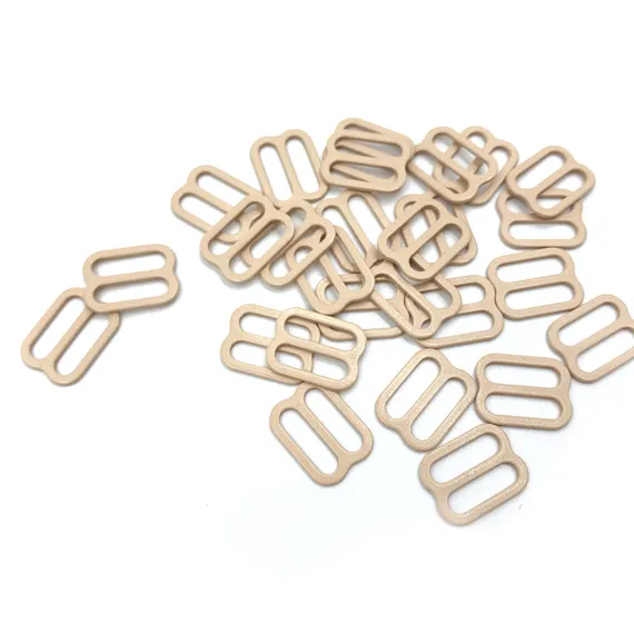 Регулятор для бретели бежево-серебристый 10 мм