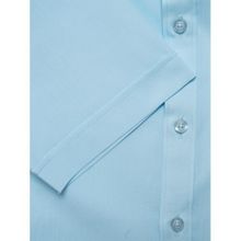 Одноцветная голубая сорочка с коротким рукавом TSAREVICH