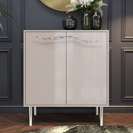 Комод Арт Колор Стайл Сильвер с 2 полками Серый агат