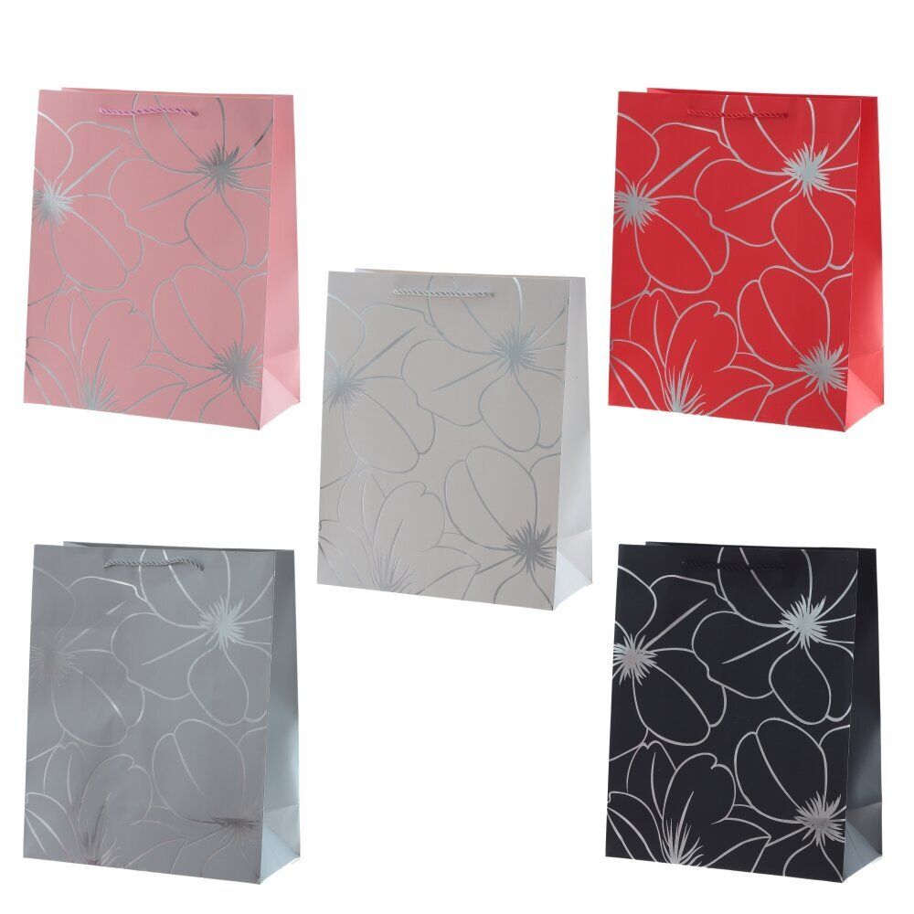 GAEM Пакет подарочный M (бумага 210г/м2, блок 12шт), L26 W12 H32 см, 5в.