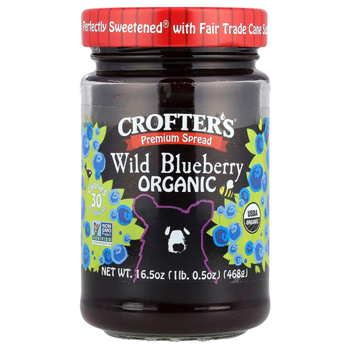 Crofter's Organic, органический спред премиального качества, дикорастущая голубика, 468 г (16,5 унции)