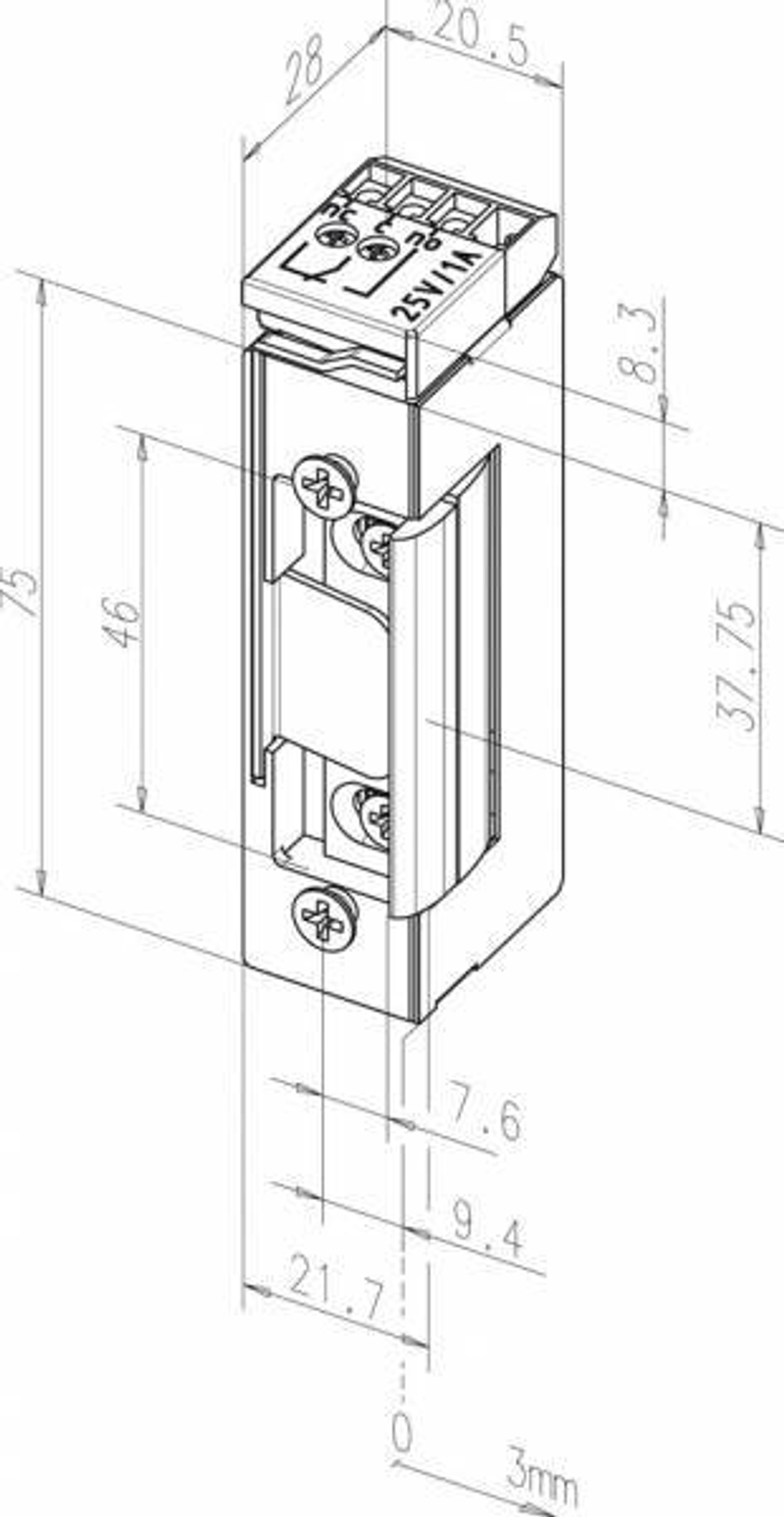 Электрозащелка effeff 3705RR